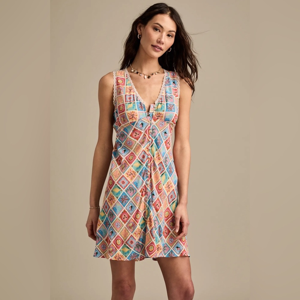 Lucky Brand Smudge Studio Femme Printed Mini Dress